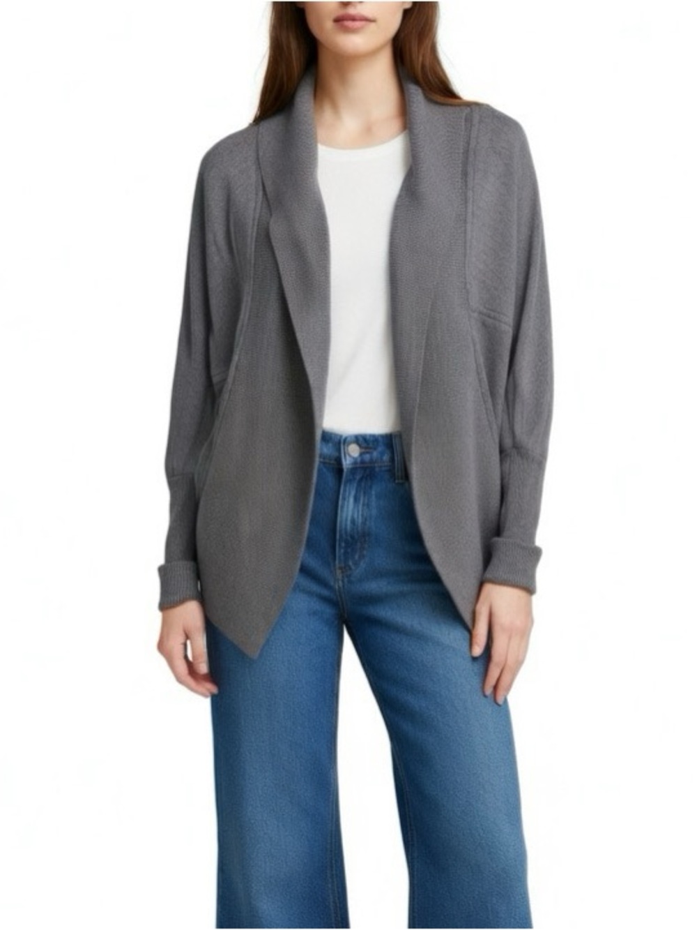 Aritizia Wilfred Diderot Grey Open front Cardigan Sweater